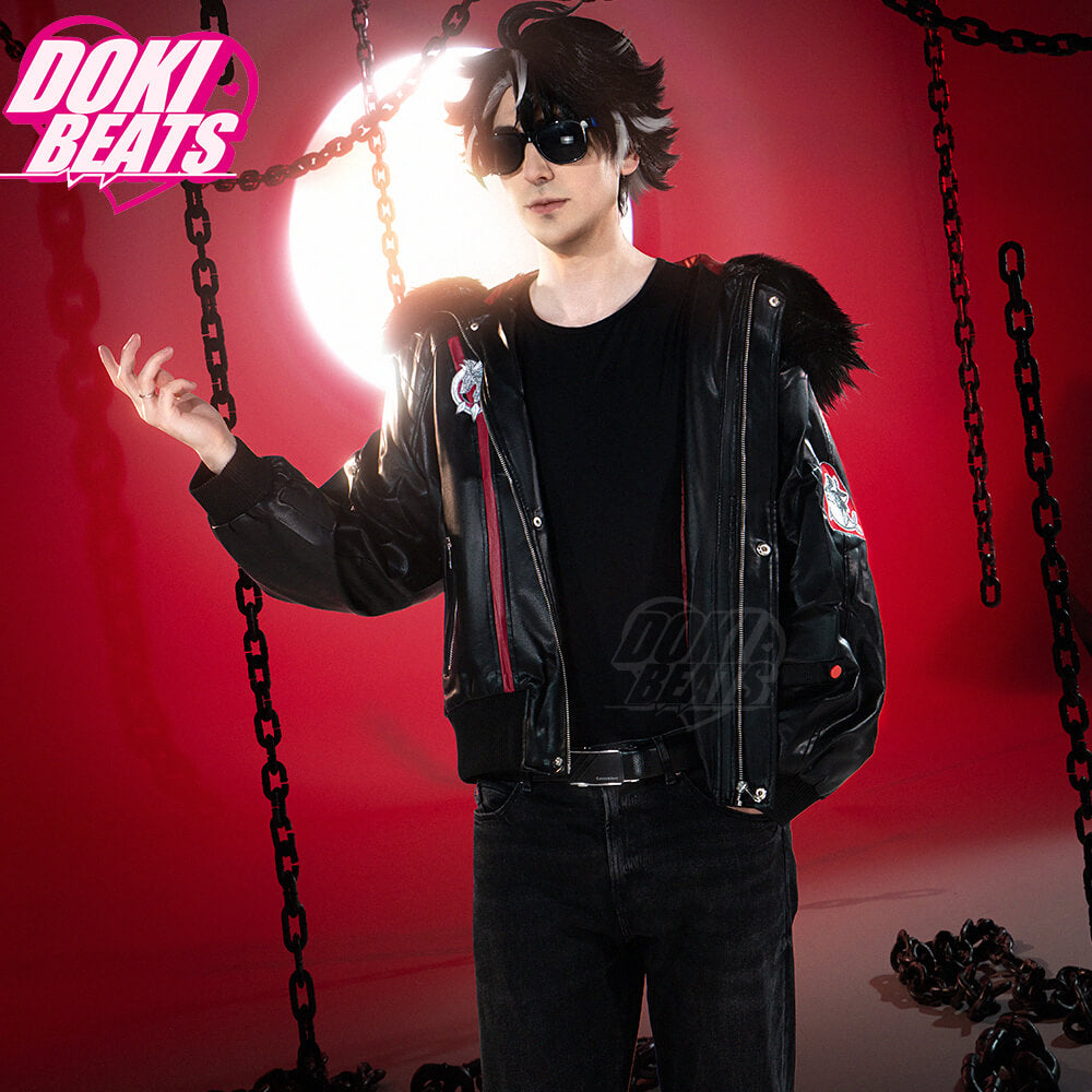 【Size XS-3XL】Dokibeats-R Game Genshin Impact Cosplay Wriothesley Fontaine Leather Jacket Doujin