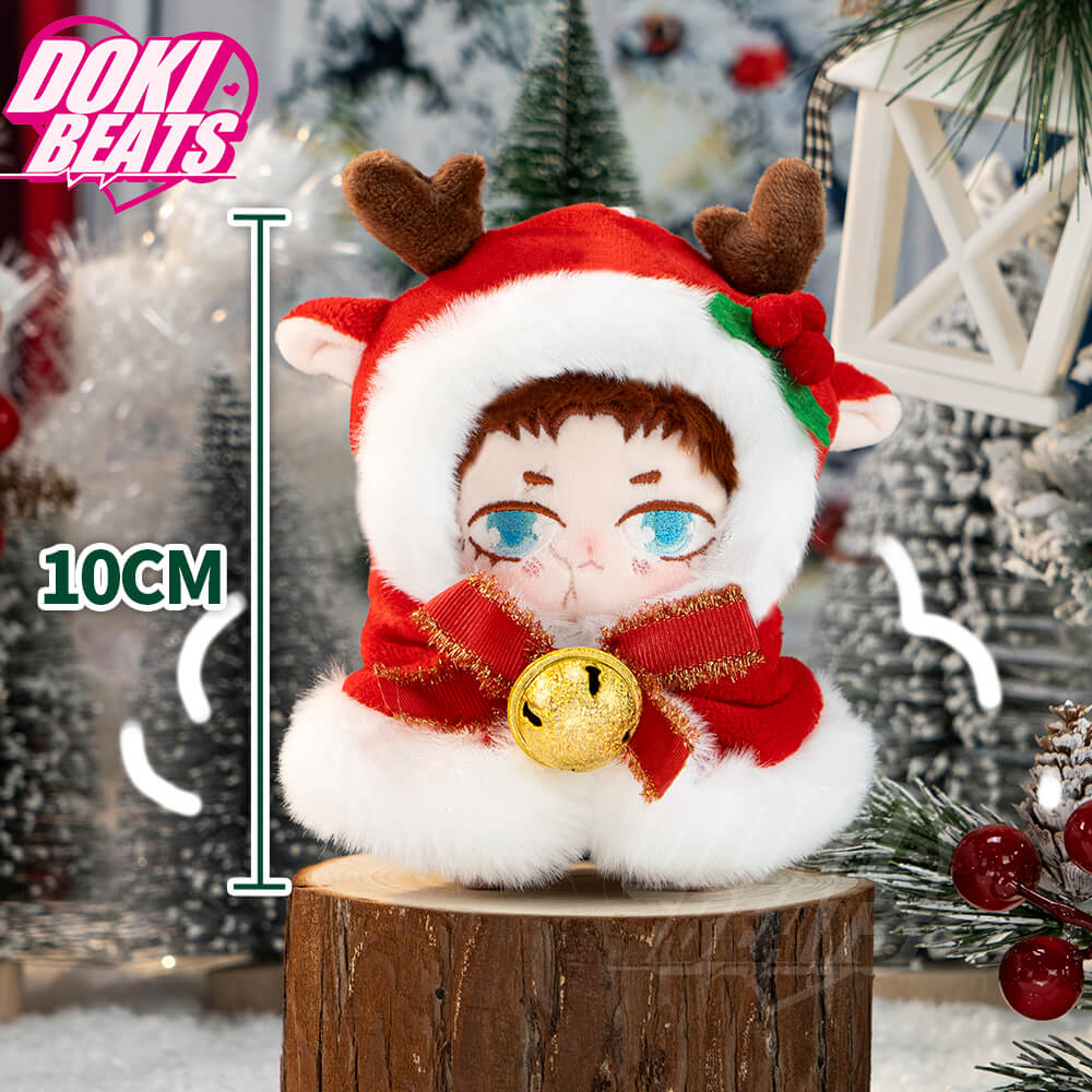 【IN STOCK】Dokibeats Christmas Cape/ Elk /Snowman Cotton Doll Clothes 10CM Keychain
