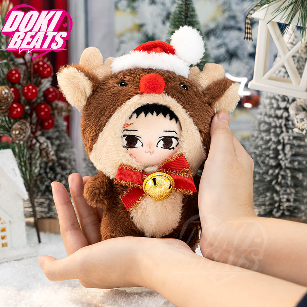 【IN STOCK】Dokibeats Christmas Cape/ Elk /Snowman Cotton Doll Clothes 10CM Keychain