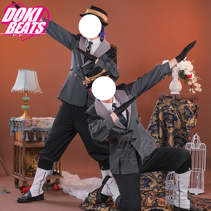 Game Genshin Impact Cosplay Spina di Rosula Butler Melus / Attendant Silver Costume Navia Fontaine