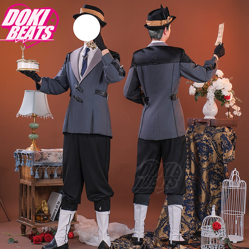 Game Genshin Impact Cosplay Spina di Rosula Butler Melus / Attendant Silver Costume Navia Fontaine