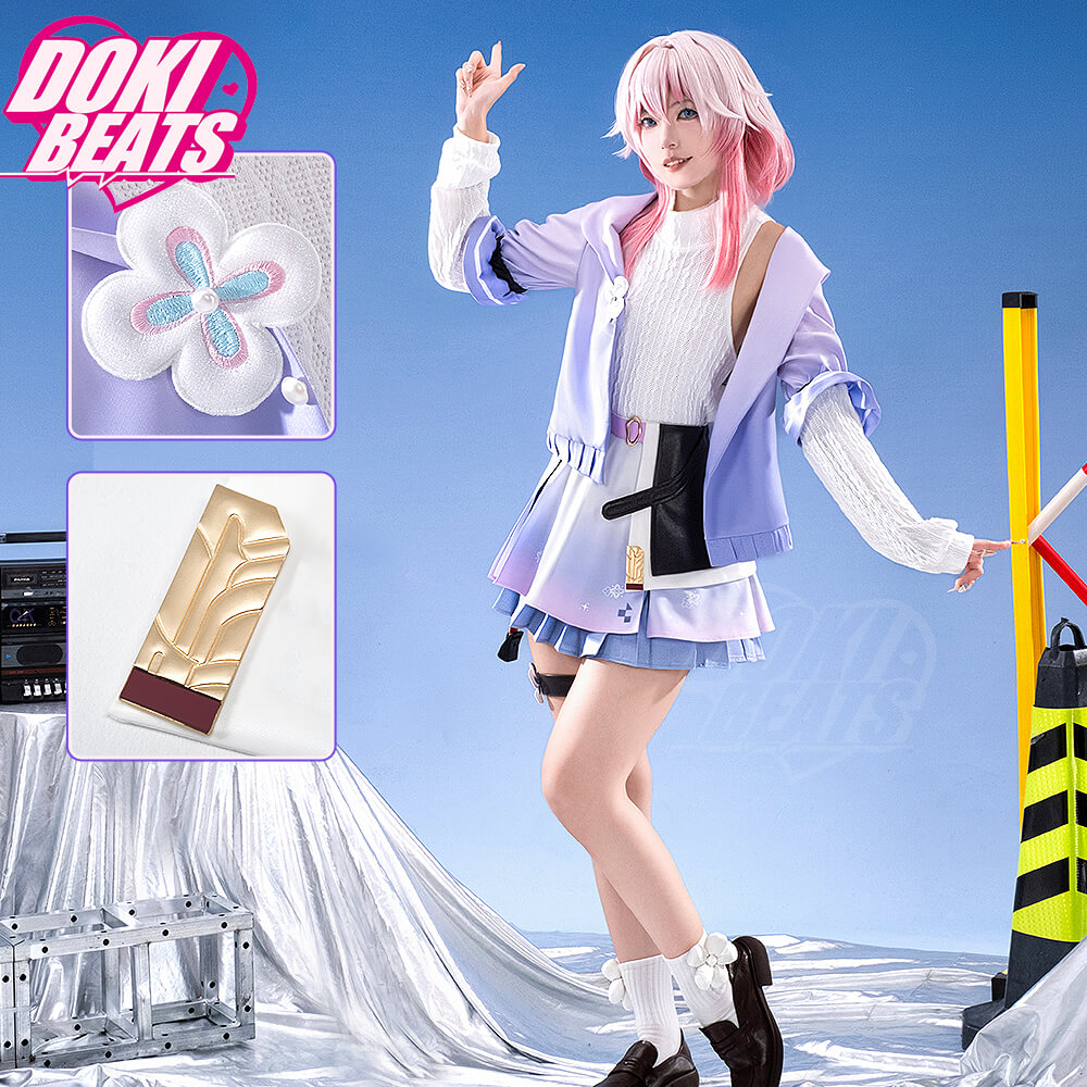 【Size S-3XL】Game Honkai: Star Rail × Cheogajip Cosplay March 7th Costume Casual Wear