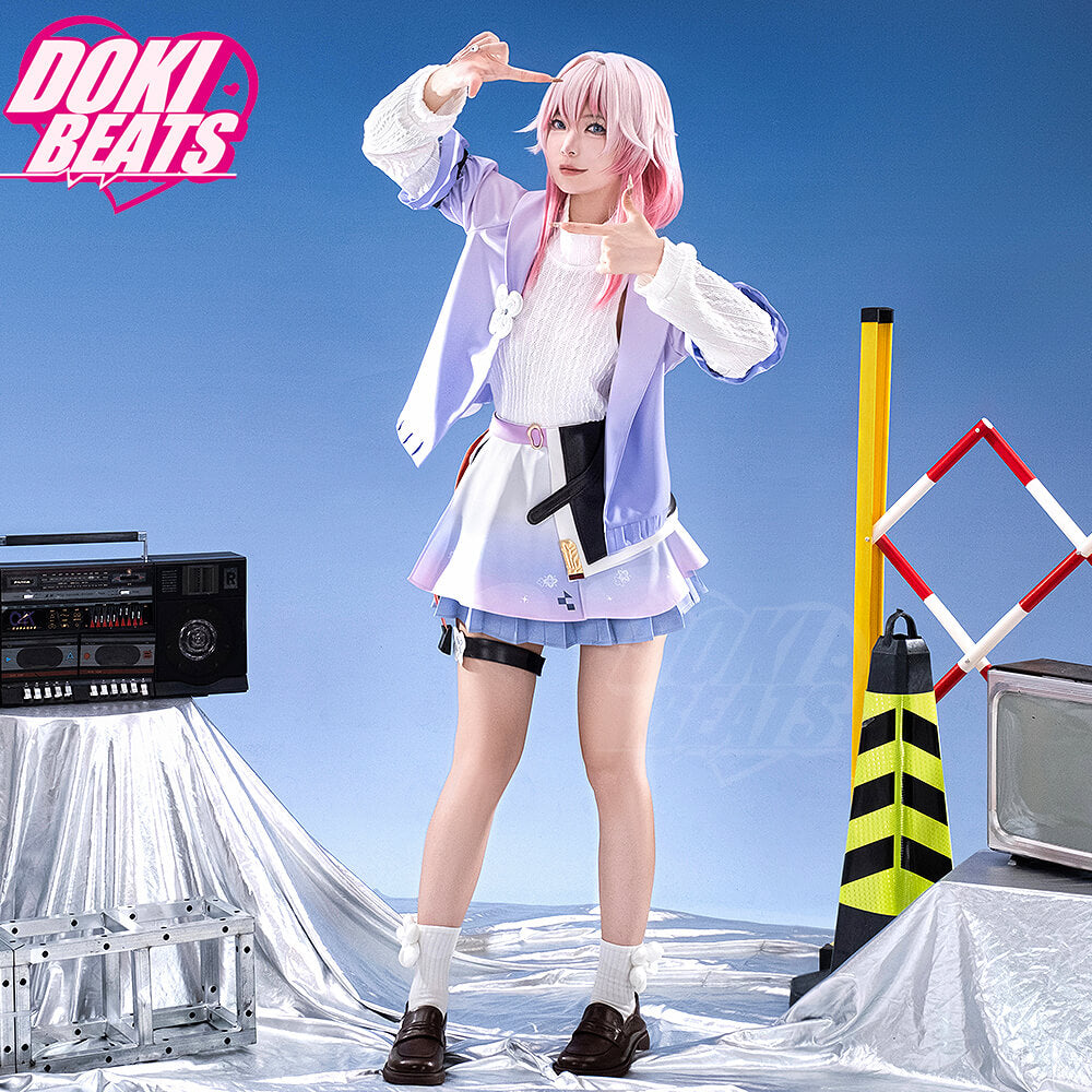 【Size S-3XL】Game Honkai: Star Rail × Cheogajip Cosplay March 7th Costume Casual Wear