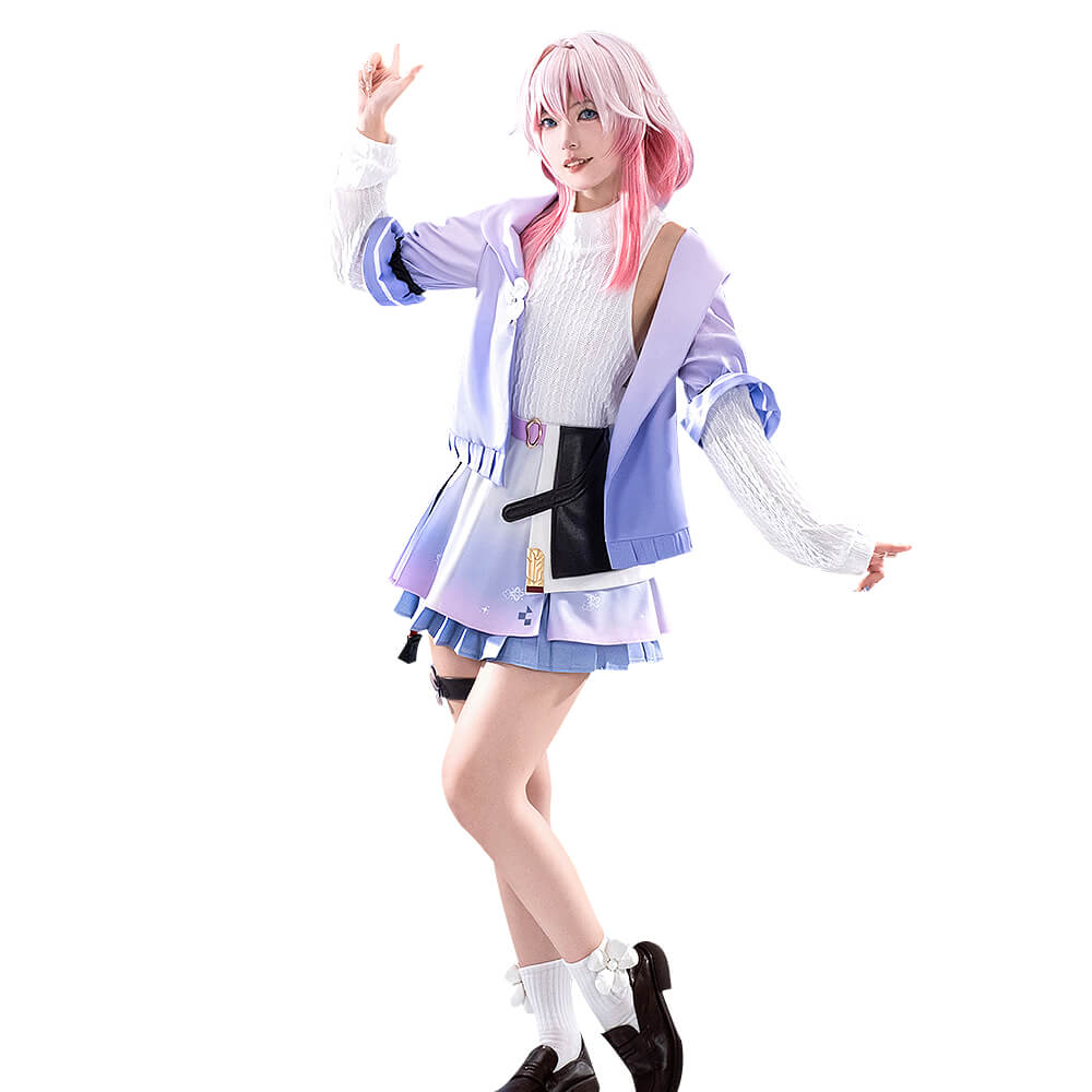 【Size S-3XL】Game Honkai: Star Rail × Cheogajip Cosplay March 7th Costume Casual Wear