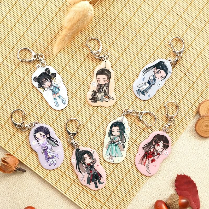 Omodoki Scumbag System Shen Qingqiu and Luo Binghe Anime Merch Cute Keychain