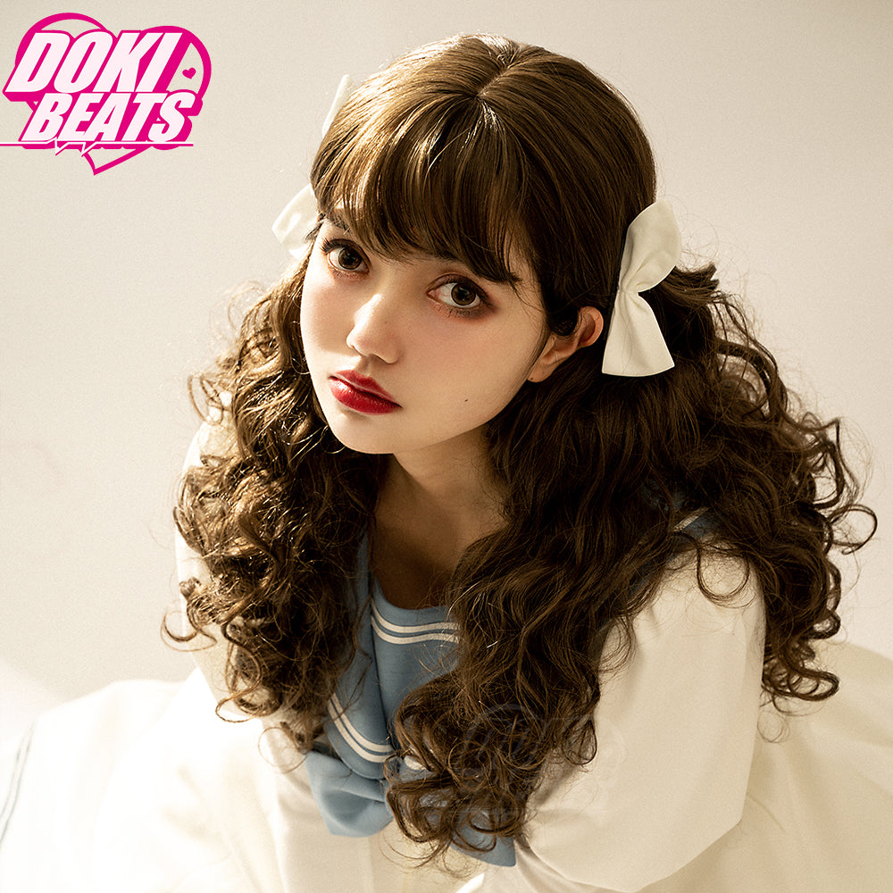 Dokibeats Long Brown Wool Curly Wig
