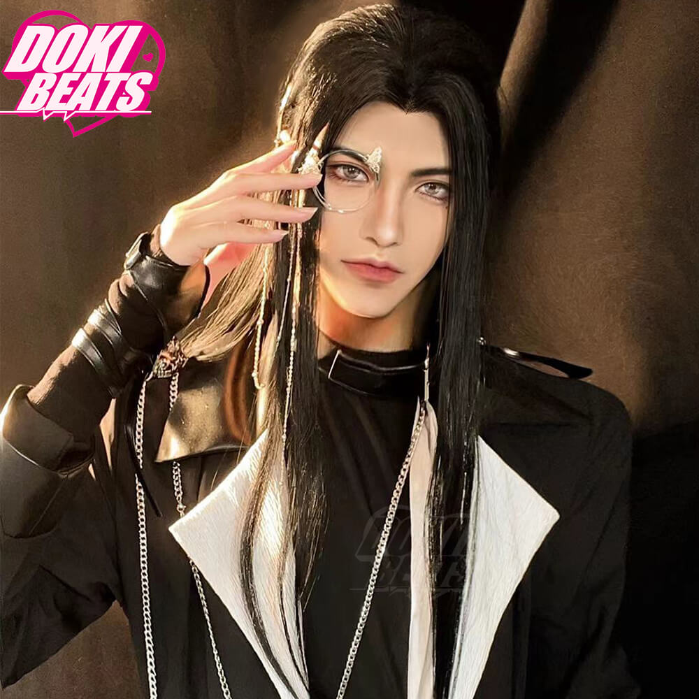 【Front Lace】Dokibeats Cosplay Universal Long Straight Black Hair
