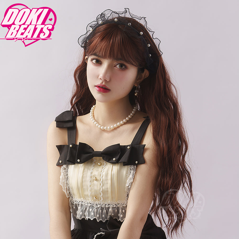 Dokibeats Red Brown Wool Curls Long Hair for Women