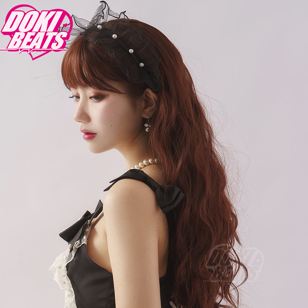 Dokibeats Red Brown Wool Curls Long Hair for Women