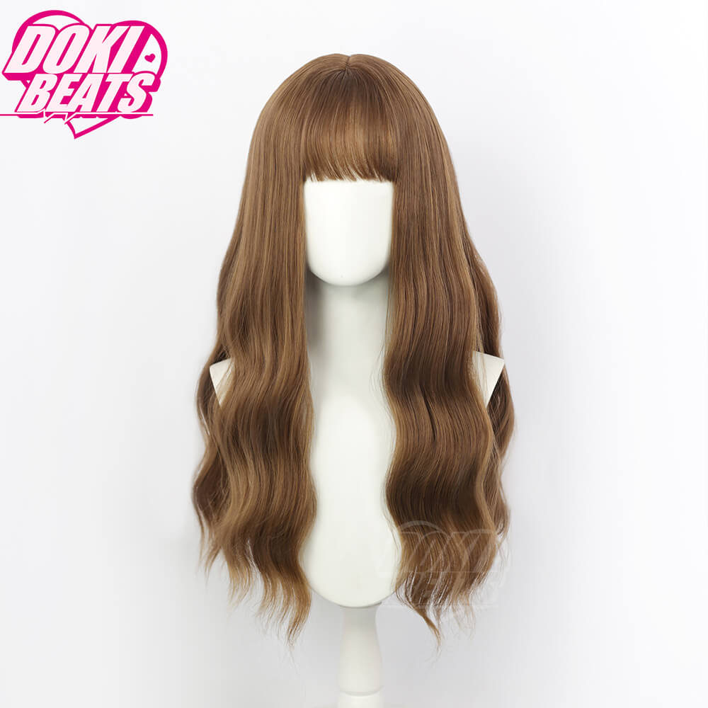Dokibeats Long Curly Brown Hair for Women