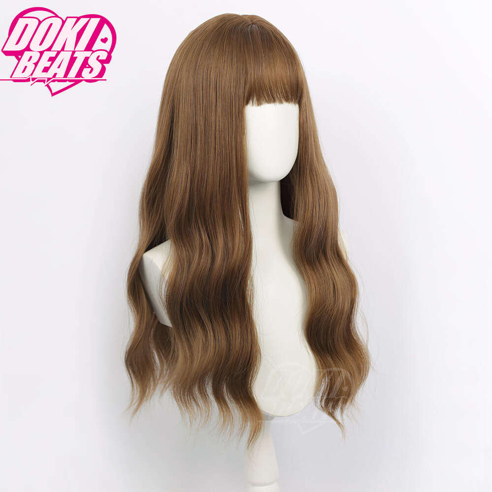 Dokibeats Long Curly Brown Hair for Women