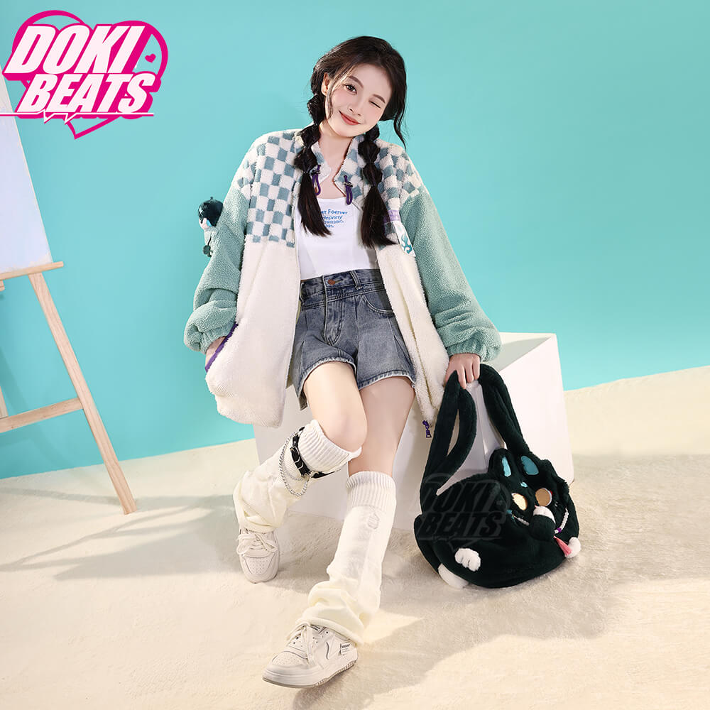 Dokibeats-SR Game Genshin Impact Cosplay Zhong Li Cosplay Casual Wear Doujin Winter Furry Coat Zhongli