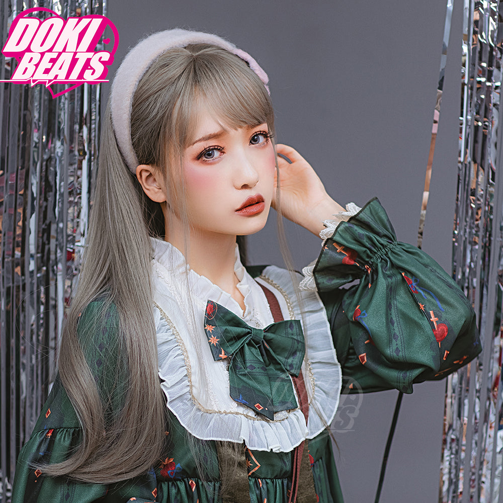 Dokibeats Aoki Linen Gray Long Straight Wig