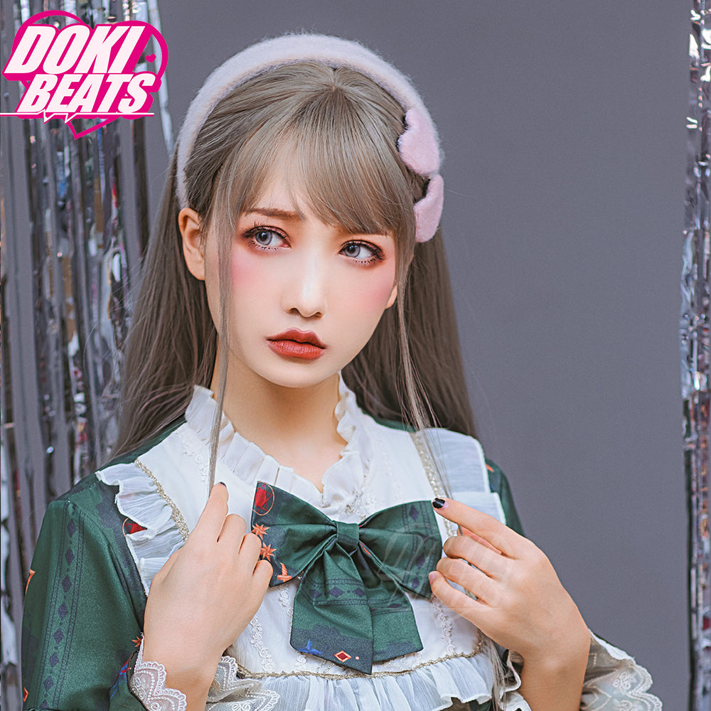 Dokibeats Aoki Linen Gray Long Straight Wig