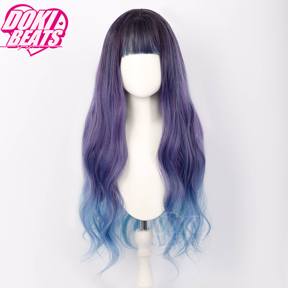 Dokibeats Blue Gradient Long Hair