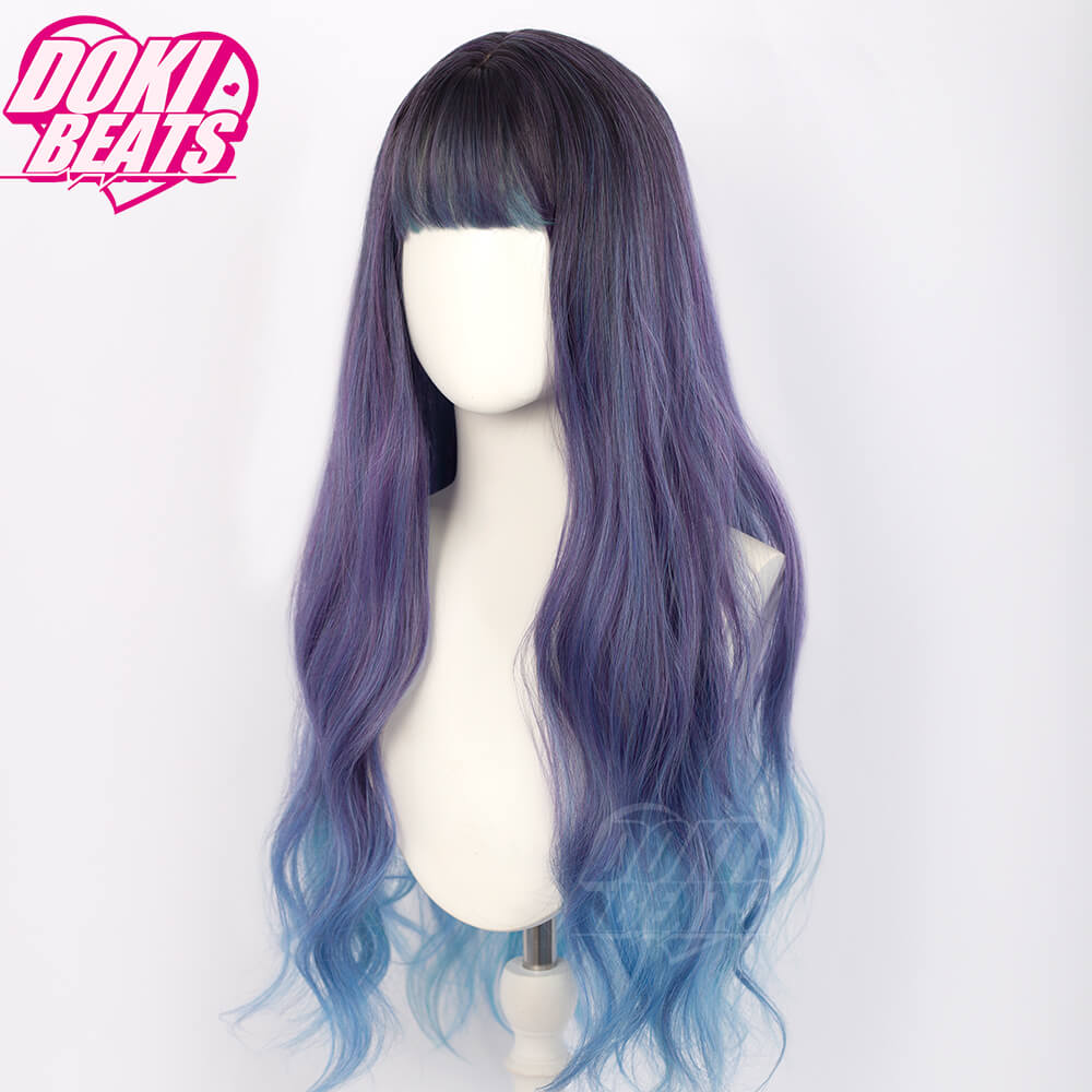Dokibeats Blue Gradient Long Hair
