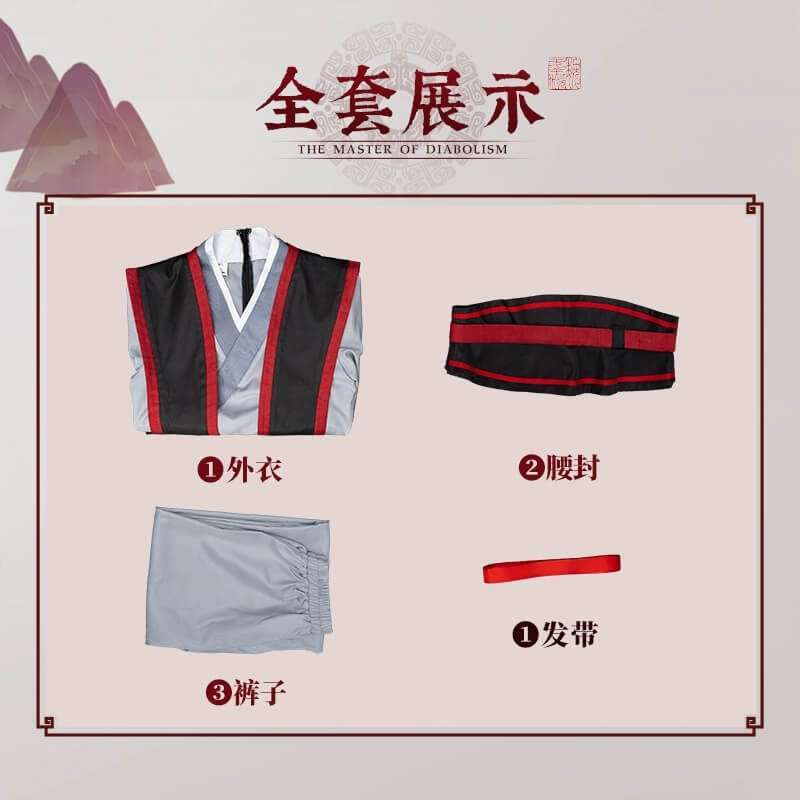 Anime Mo Dao Zu Shi Wei Wuxian Cosplay Costume Men Teenager Ver Wei Wu Xian Dao Mo To Shi MDZS