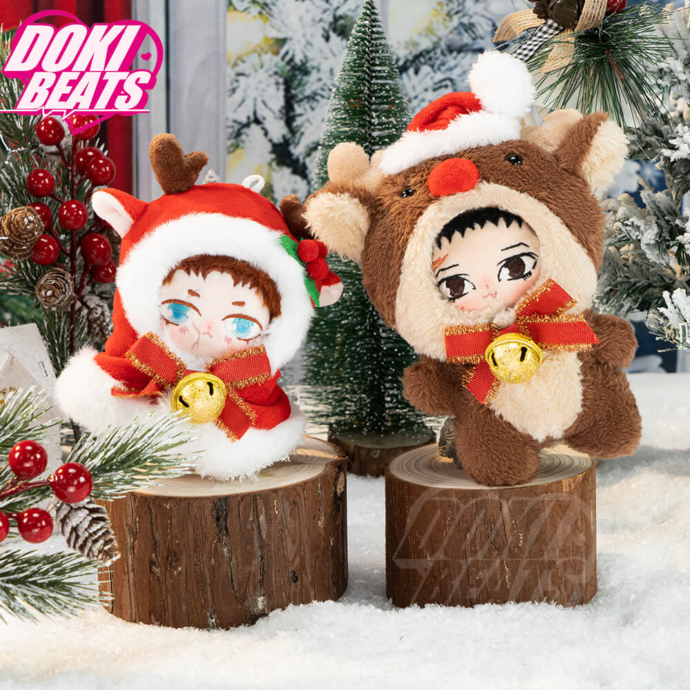 【IN STOCK】Dokibeats Christmas Cape/ Elk /Snowman Cotton Doll Clothes 10CM Keychain