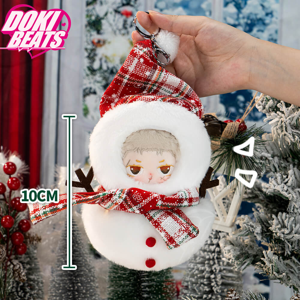 【IN STOCK】Dokibeats Christmas Cape/ Elk /Snowman Cotton Doll Clothes 10CM Keychain