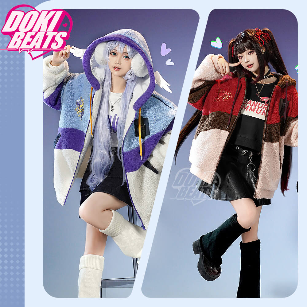 【partical Ready for ship】Dokibeats-SR Game Honkai: Star Rail Cosplay Costume Sparkle / Robin Doujin The Dome of the Stars in Winter Plush Jacket Casual Wear