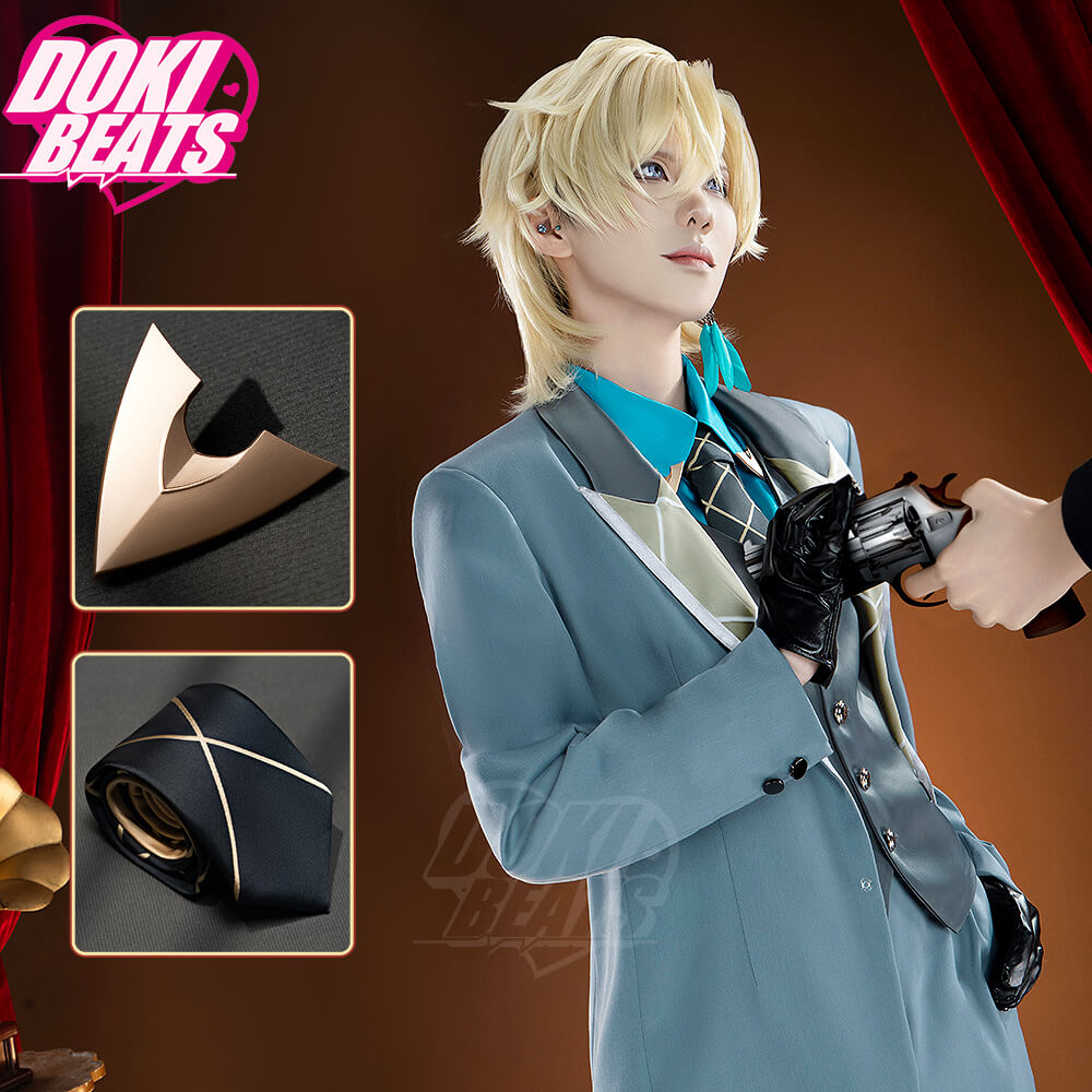 【Size S-3XL】Dokibeats-SR Game Honkai: Star Rail Cosplay Aventurine Costume Shajin Suit Light Cone