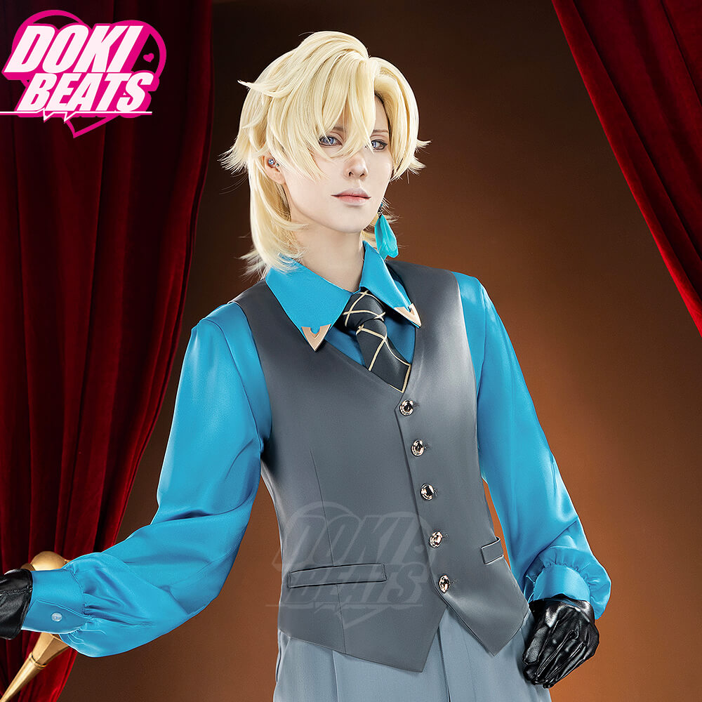 【Size S-3XL】Dokibeats-SR Game Honkai: Star Rail Cosplay Aventurine Costume Shajin Suit Light Cone