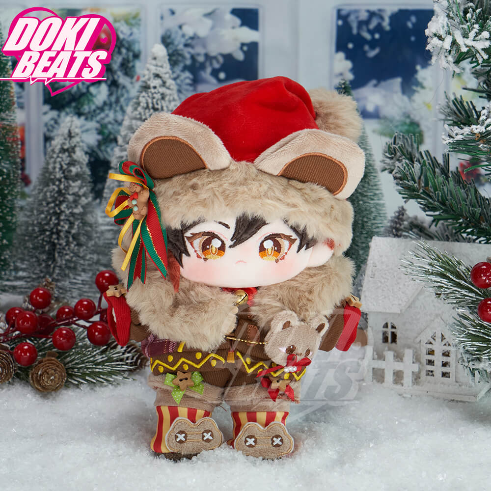 【IN STOCK】Dokibeats Christmas Bear Cotton Doll Clothes 20CM Fluffy Hat Sweater