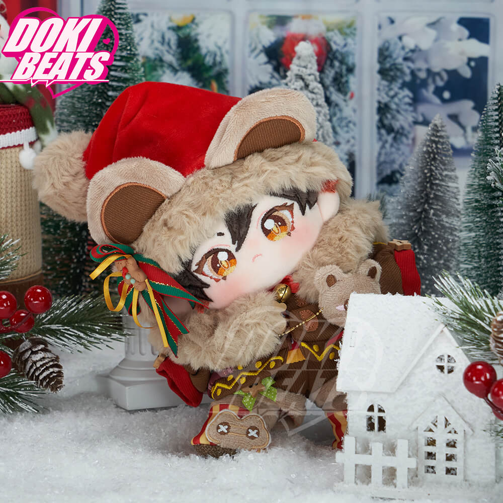 【IN STOCK】Dokibeats Christmas Bear Cotton Doll Clothes 20CM Fluffy Hat Sweater