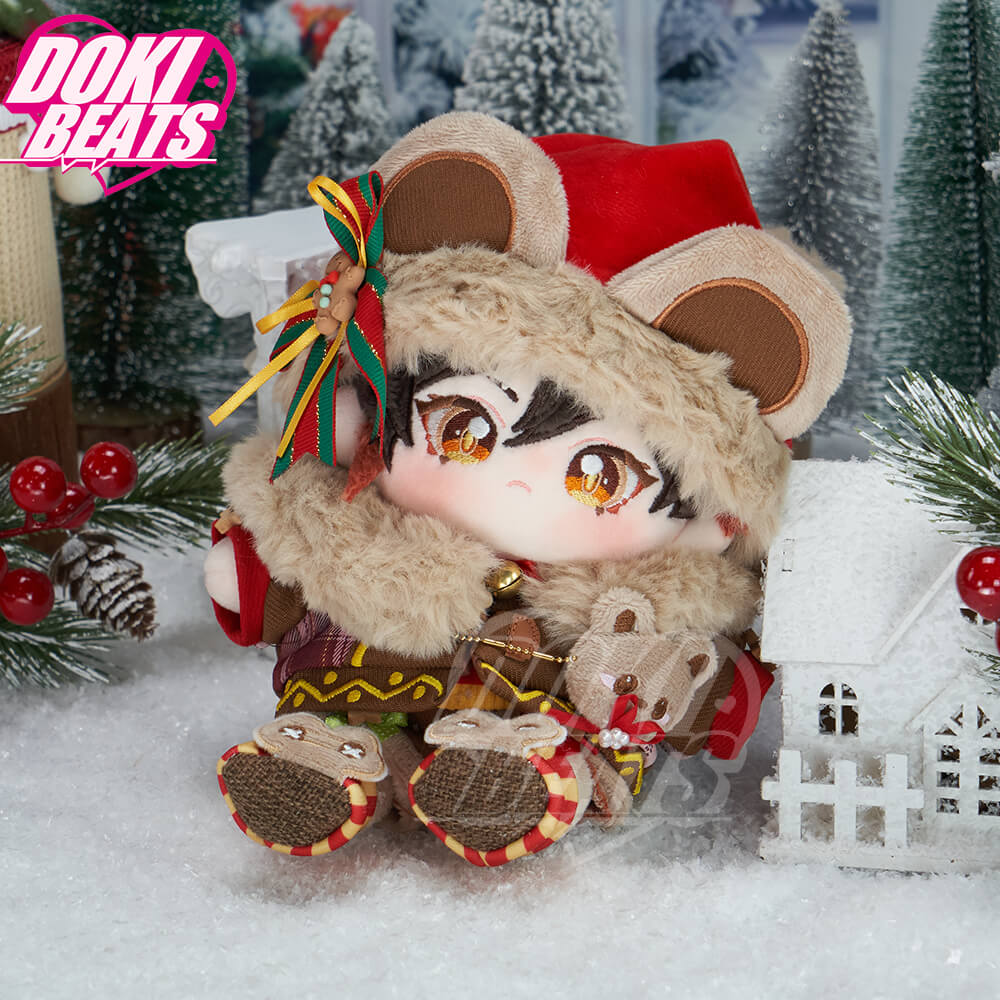 【IN STOCK】Dokibeats Christmas Bear Cotton Doll Clothes 20CM Fluffy Hat Sweater